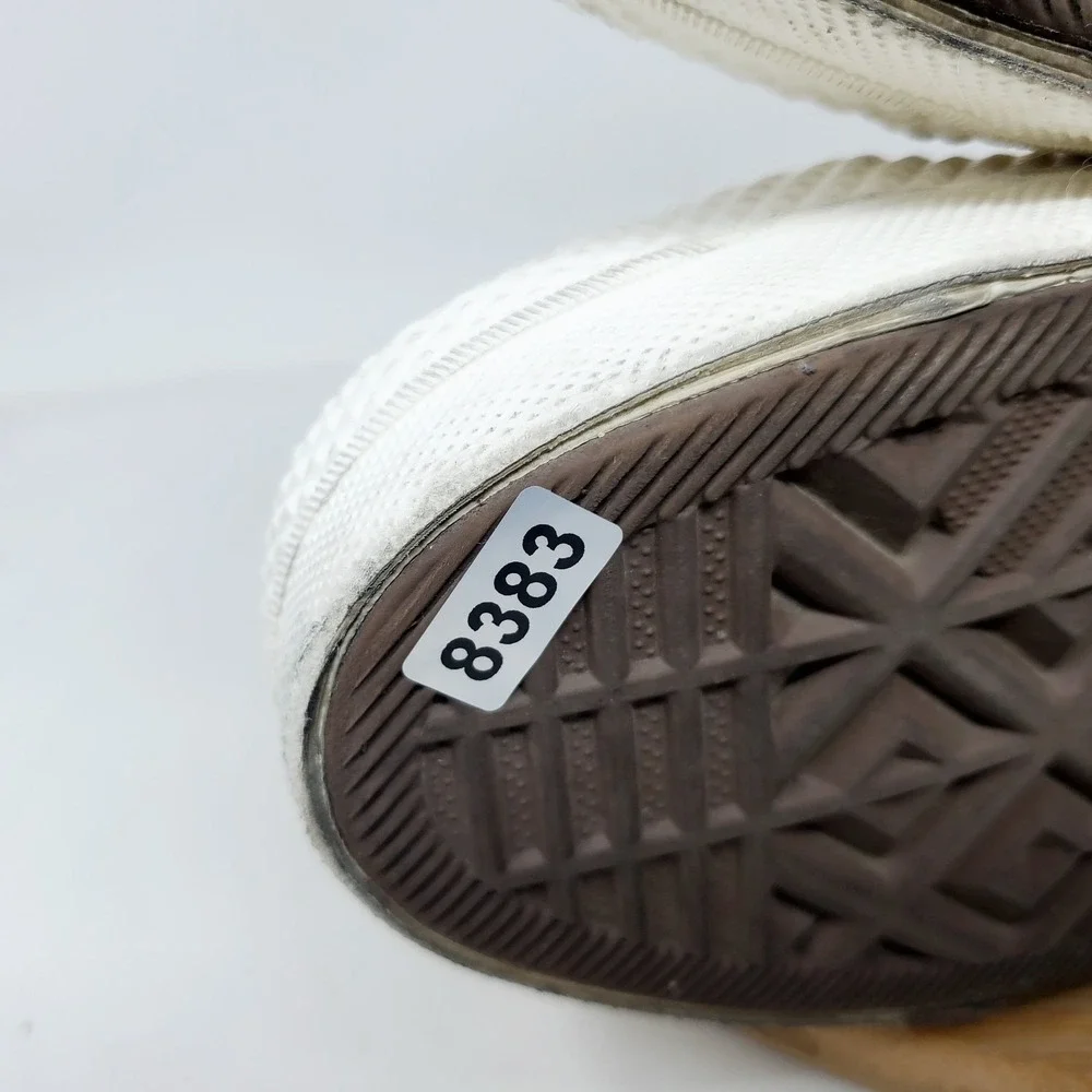 Converse All Star Lift Platform‎ Shoes Womens 8 White Summer Embroidered Sneaker